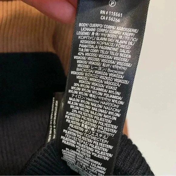 7 For  All Mankind color block ribbed striped cropped polo sweater - Picture 4 of 5